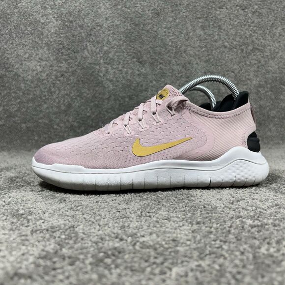 Nike Free RN 2018 942837-501 Women's Size 8.5 Pink Gold Running Shoes Used - Picture 5 of 11